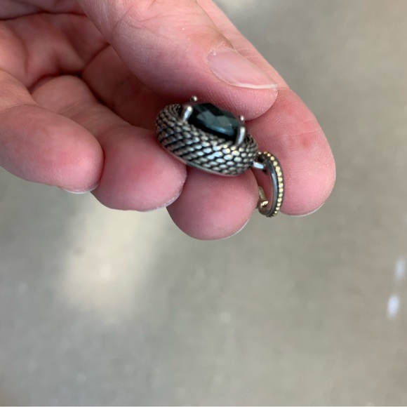 Made in Thailand nickel free SS (925) /14k gold earrings -gray stone - Picture 6 of 8